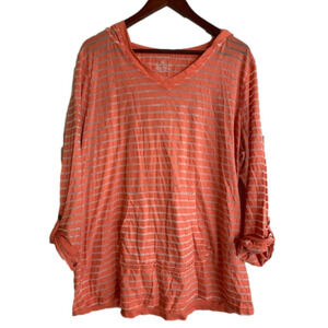 SONOMA Lightweight Long Sleeved Hooded Top, Lady’s Size 1X, GUC